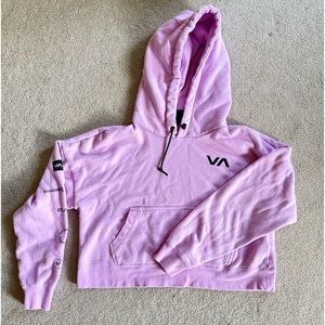 RVCA Pink Cropped Hoodie